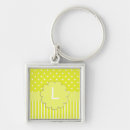 Recherche de et polka jaune porteclés Monogramme