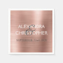 Recherche de rose gold mariage serviettes Marié