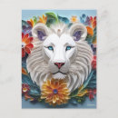 Recherche de visage de lion cartes postales Chat