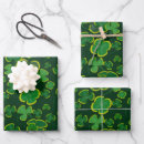 Recherche de shamrock papier cadeau Verdure