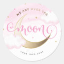 Recherche de lune rose autocollants Moderne