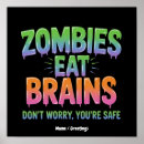 Recherche de cerveaux posters Zombie