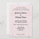 Recherche de rose de damassé invitations Bride