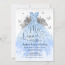 Recherche de bleu royal gris argenté invitations Quinceañera