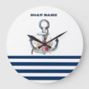 Suche nach der anker des schiffs wanduhren Marineblau