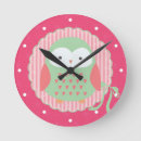 Recherche de hiboux mignons horloges Rose
