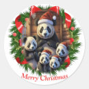 Recherche de panda noël autocollants Animaux