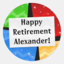 Recherche de retraite heureuse autocollants Parti de retraite