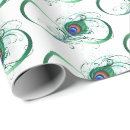 Recherche de plume paon papier cadeau Vert