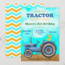 Recherche de tracteur anniversaire invitations Boy