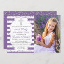 Recherche de lavender petite communion invitations Première communion sainte