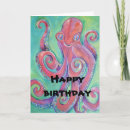 Recherche de poulpe anniversaire cartes Rose