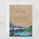 Recherche de de lac de montagne mariage invitations Typographie