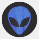 Recherche de alien bleu autocollants Ufo