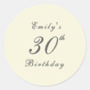 Recherche de 30 autocollants Fête d'anniversaire 30 ans