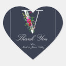 Recherche de v initial autocollants Élégant