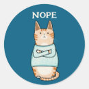 Recherche de chat grincheux autocollants Sarcastique