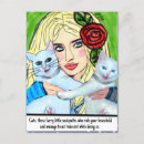 Recherche de fille de chat cartes postales Humour