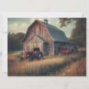 Recherche de tracteur vintage vœux cartes Ferme