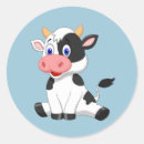 Recherche de vache colorée autocollants Ferme