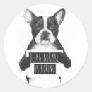 Recherche de bouledogue francais autocollants Drôle