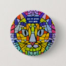 Recherche de chats colorés badges Pour enfants