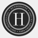 Suche nach ihr monogramm aufkleber Schwarz weiß