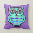 Recherche de de hibou coussins Turquoise