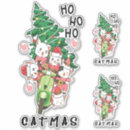 Recherche de noël chat autocollants Méowy