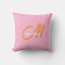 Recherche de rose orange coussins Initiale