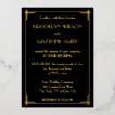 Recherche de grandes gatsby mariage invitations Noir