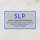 Recherche de orthophoniste cartes visite Incliner