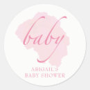 Recherche de décoration baby shower fille autocollants Aquarelle