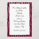 Recherche de zèbre rose et noir invitations Moderne