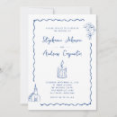 Recherche de bleu cobalt mariage invitations Code qr