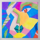 Recherche de visage abstrait posters Moderne