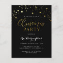 Recherche de fête de élégante noël invitations Noir et or
