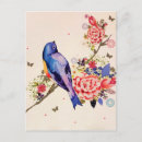 Recherche de papillons bleus cartes postales Vintage
