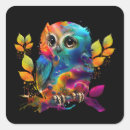 Recherche de oiseau abstrait autocollants Coloré