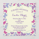 Recherche de pourpres baby shower invitations Papillon