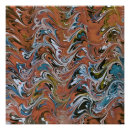 Recherche de vague bleue posters Élégant