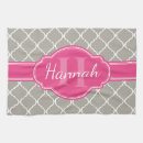 Suche nach rosa und grau geschirr tücher Monogramm