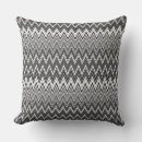 Recherche de zigzag noir et blanc coussins Tendance
