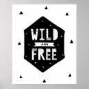 Recherche de sauvage et libre posters Noir et blanc