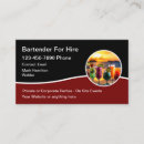 Recherche de bartender cartes visite Moderne