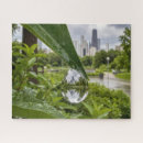 Suche nach regentropfen puzzle Blatt