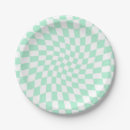 Recherche de mint green paper assiettes Moderne