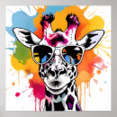 Recherche de girafe colorée posters Pour tous