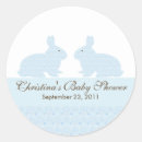 Recherche de twin baby shower autocollants Bleu