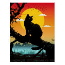 Suche nach katzen silhouetten poster Schwarz